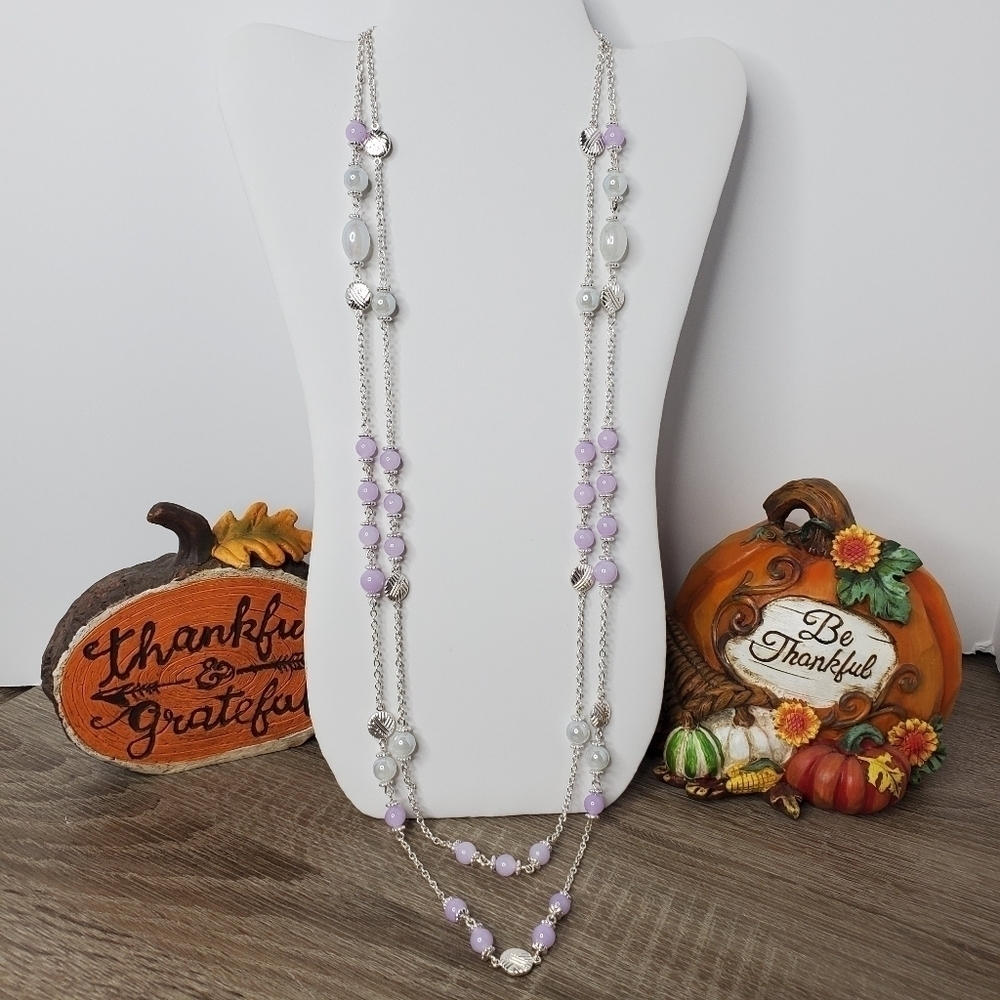 BANCROFT STITCH FIX PURPLE SILVER LONG NEC… - Picture 5 of 8